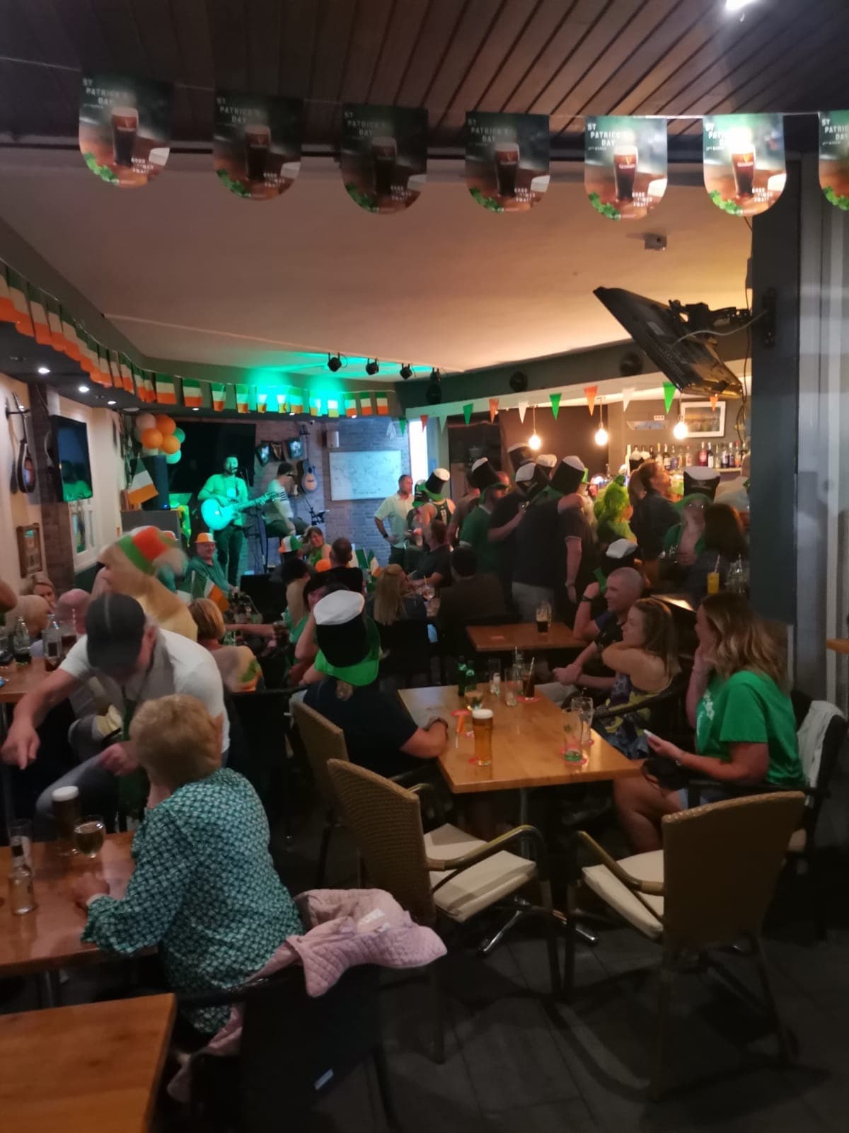 Crowd enjoying live music at O'Connors